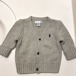 Gray Ralph Lauren infant cardigan